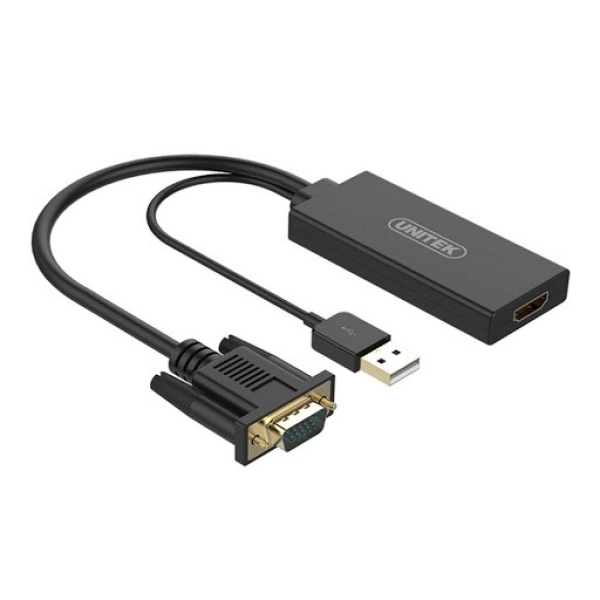 Cáp chuyển đổi VGA K + USB sang HDMI L Unitek Y-8711
