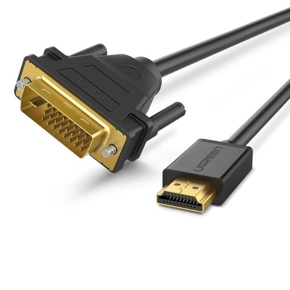 Cáp chuyển đổi HDMI sang DVI-D 24+1 dây tròn và dây dẹt dài 1-15M UGREEN HD106 