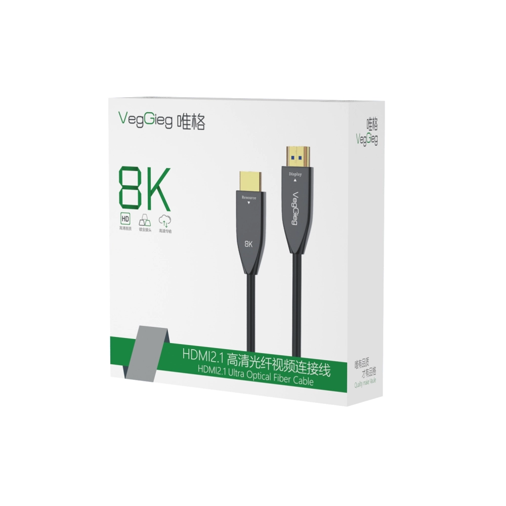 CÁP HDMI SỢI QUANG DÀI 20M - 100M CHUẨN 2.1 HỖ TRỢ 8K  VEGGIEG (50M)