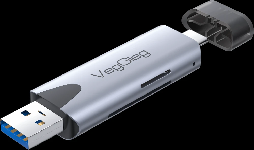 Đầu Đọc Thẻ Nhớ Đa Năng USB/TypeC 2 in1 VEGGIEG V-C305