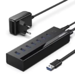 Bộ HUB chia 7 Cổng USB 3.0 Có Nguồn 5V/2A Ugreen 40522 cao cấp