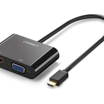 Ugreen 40744 Hdmi To Vga + Hdmi Converter Đen Cm101 10040744