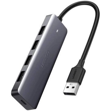 Hub chia 4 cổng USB 3.0 hỗ trợ cấp nguồn Micro USB chính hãng Ugreen 50985 cao cấp