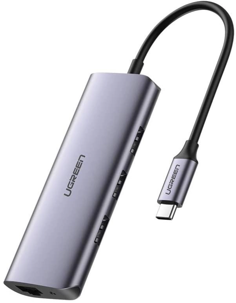 Bộ chia Type C 4 cổng USB 3.0 + Lan RJ45 Ugreen 60718