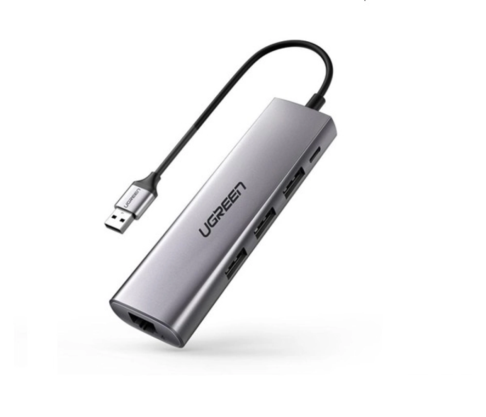 Bộ chuyển USB 3.0 sang LAN, 3*USB 3.0 UGREEN 60812 - Tốc độ mạng 1Gbps, tốc độ truyền dữ liệu 5Gbps