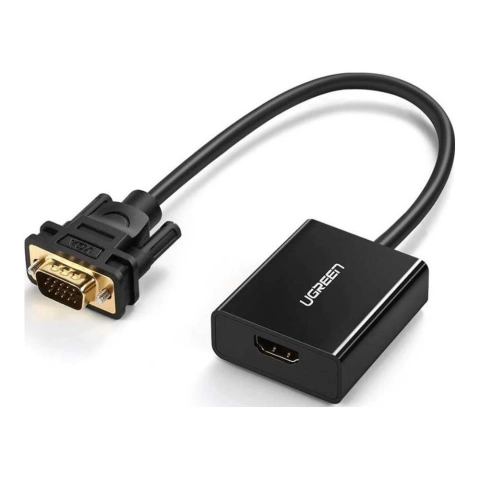 Bộ chuyển đổi VGA sang HDMI + Audio 3.5mm UGREEN 60814 Hỗ trợ phân giải Full HD 1080p@60HZ