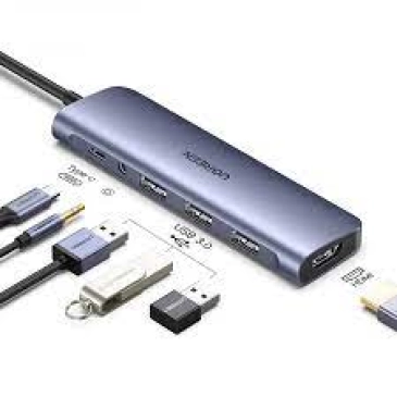 Thiết bị mở rộng 6 in 1 USB Type-C to HDMI/ Hub USB 3.0/ Audio 3.5mm/ Sạc PD 100W Ugreen 80132