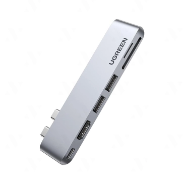 Bộ chuyển Dual Type C to HDMI+USB 3.0+ Card Reader +  Type C Ugreen 80856 MacBook Ugreen 80856 cao cấp