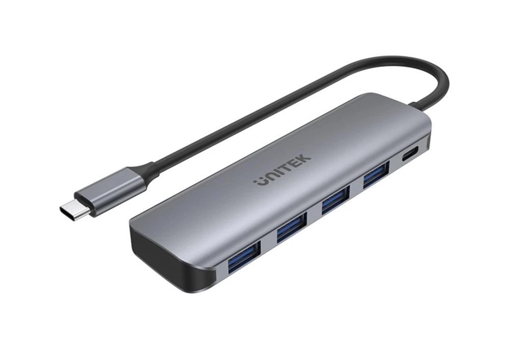 Cáp chuyển TYPE-C sang 4 USB 3.0 + TF/SD + PD 100W Unitek H1107C