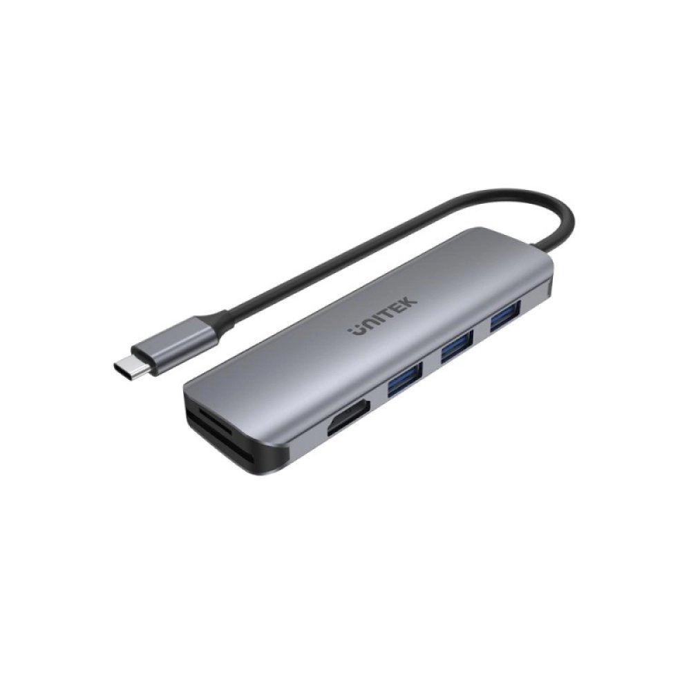 Cáp chuyển TYPE C sang 3 USB 3.0 + HDMI + TF/SD UNITEK H1107F