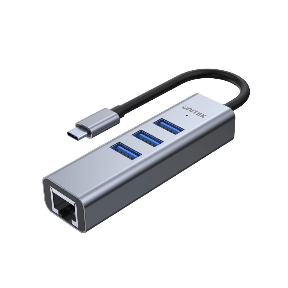Hub chuyển TYPE-C sang 3 USB 3.0 + LAN UNITEK H1904A