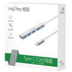 Bộ chia TypeC 3.0 ra 4 USB Veggieg VK303