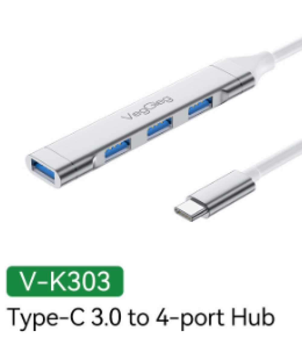 Bộ chia TypeC 3.0 ra 4 USB Veggieg VK303