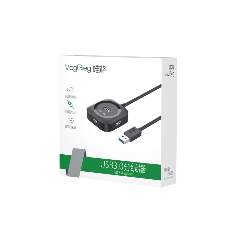 Bộ chia USB 3.0 VEGGIEG V-U342 | 1m, 4 ports