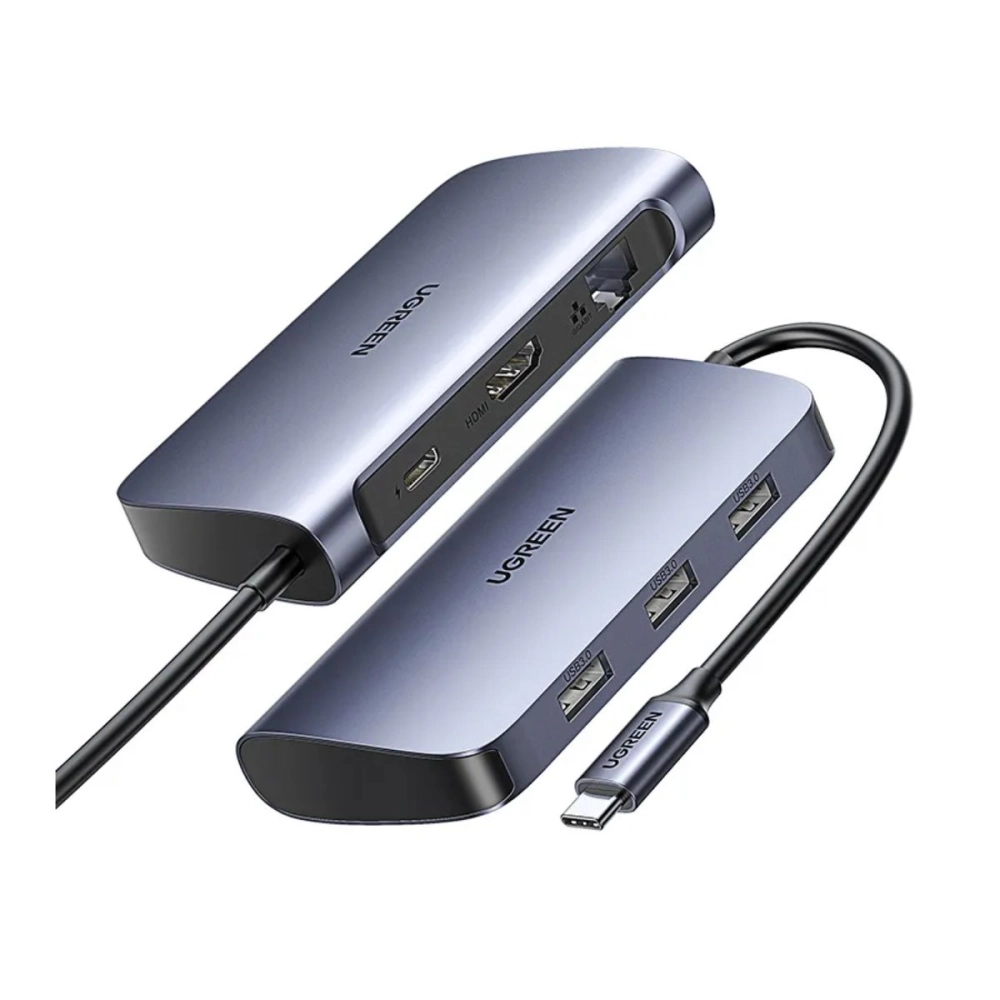 Bộ chuyển đổi Type-C sang HDMI, Lan, USB 3.0, SD/TF Ugreen 50852