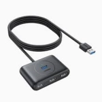 Bộ Hub chia cổng 4 cổng USB 3.0 cáp dài 1,5M Ugreen 30218 cao cấp (Màu Đen)