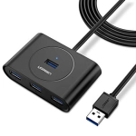 Bộ Hub chia cổng 4 cổng USB 3.0 cáp dài 1,5M Ugreen 30218 cao cấp (Màu Đen)