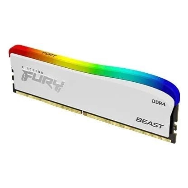 Ram Kingston 8GB DDR4 3200Mhz CL16 DIMM Fury Beast White RGB SE 8GBx1 (KF432C16BWA/8)