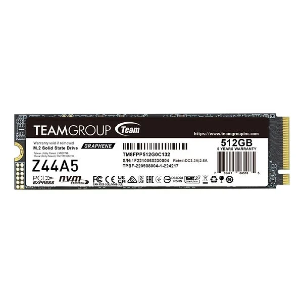 TeamGroup Z44A5 512GB M.2 PCIe NVMe Gen4x4