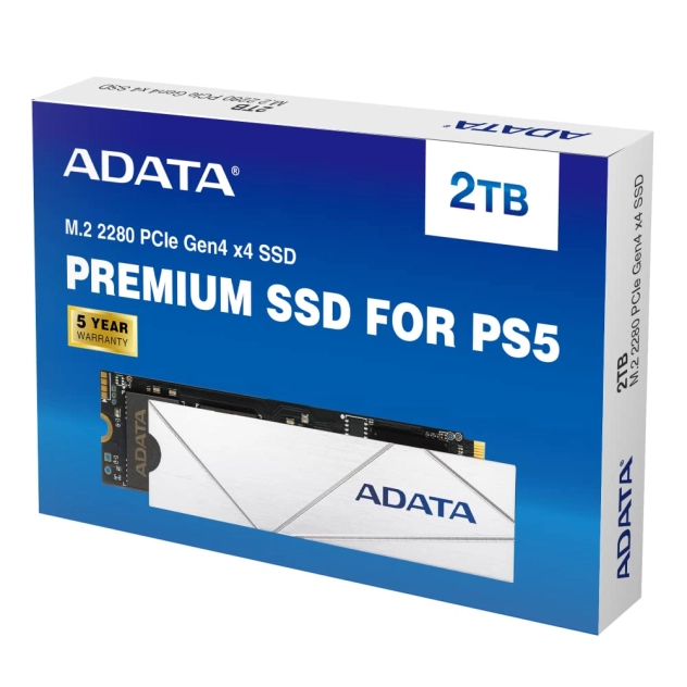 Ổ cứng SSD Adata Premium SSD For PS5 2TB PCIe Gen4 x4 M.2 2280 (APSFG-2T-CSUS)