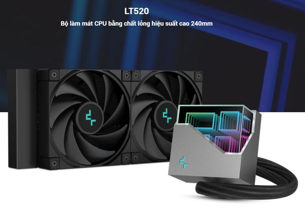 Tản Nhiệt Nước CPU Deepcool LT520 High - Performance (LT520 WH/ LT520) | 2 Fan 12cm