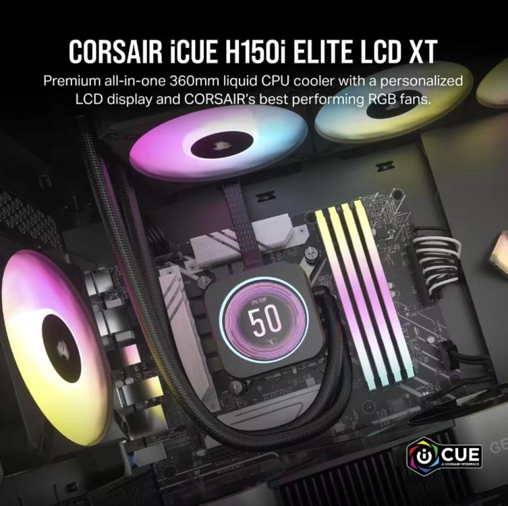 Tản nhiệt nước Corsair H150i ELITE LCD XT ( CW-9060075-WW)