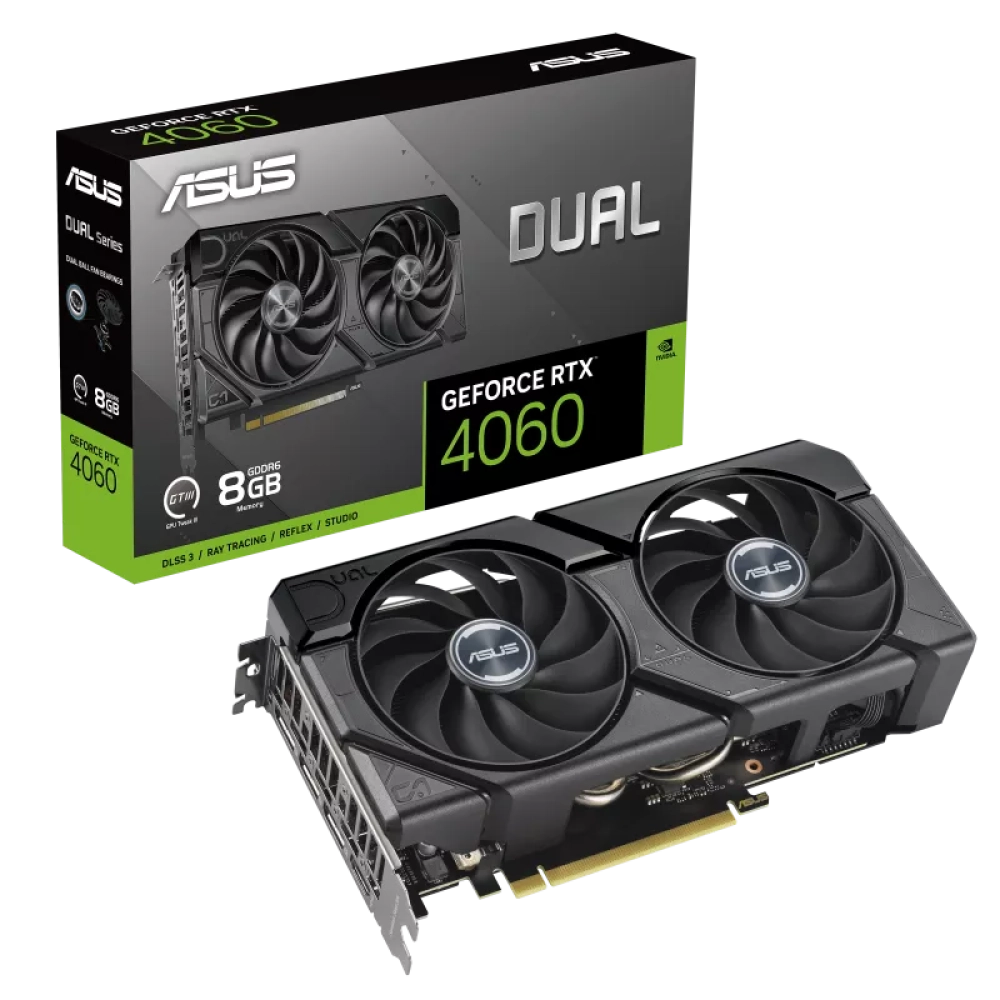 Card màn hình VGA ASUS Dual GeForce RTX 4060 EVO 8GB GDDR6