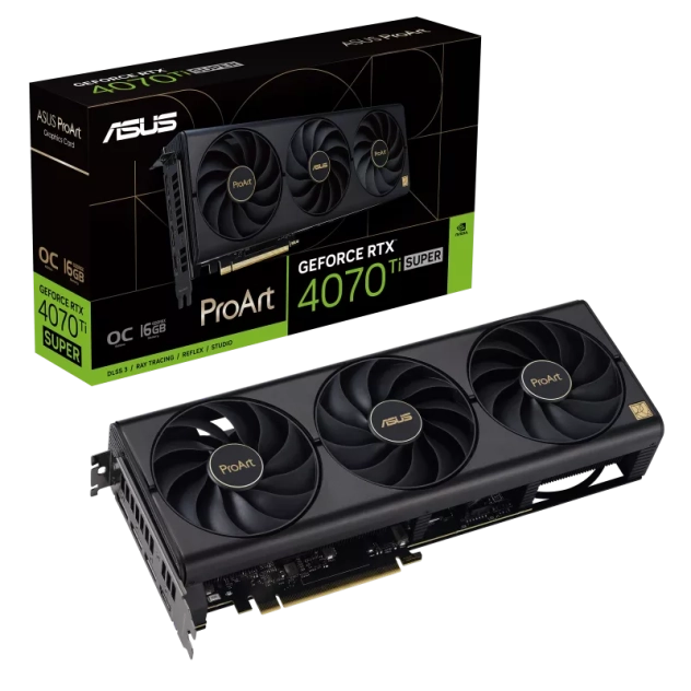 Card màn hình VGA ASUS ProArt GeForce RTX 4070 Ti SUPER 16GB GDDR6X OC Edition (ROART-RTX4070TIS-O16G)