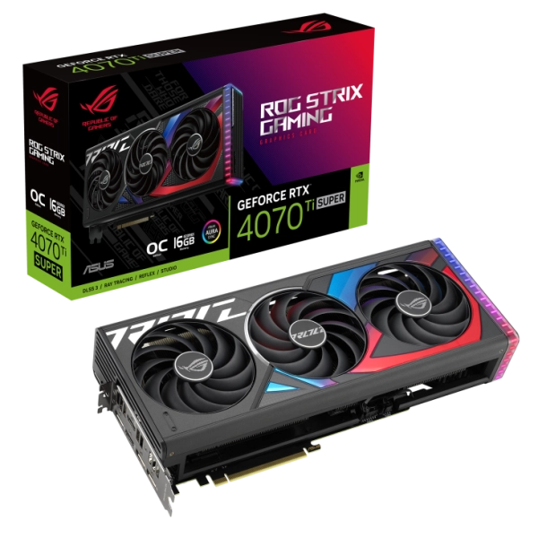 Card màn hình VGA ASUS ROG Strix Gaming RTX 4070 Ti Super 16G OC (ROG-STRIX-RTX4070TIS-O16G-GAMING)