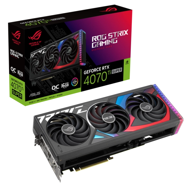 Card màn hình VGA ASUS ROG Strix Gaming RTX 4070 Ti Super 16G OC (ROG-STRIX-RTX4070TIS-O16G-GAMING)