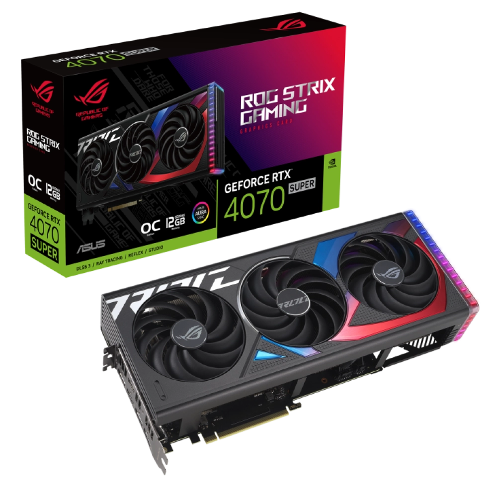 Card màn hình VGA ASUS ROG Strix GeForce RTX 4070 SUPER 12GB GDDR6X OC Edition