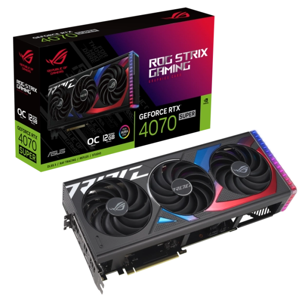 Card màn hình VGA ASUS ROG Strix GeForce RTX 4070 SUPER 12GB GDDR6X OC Edition