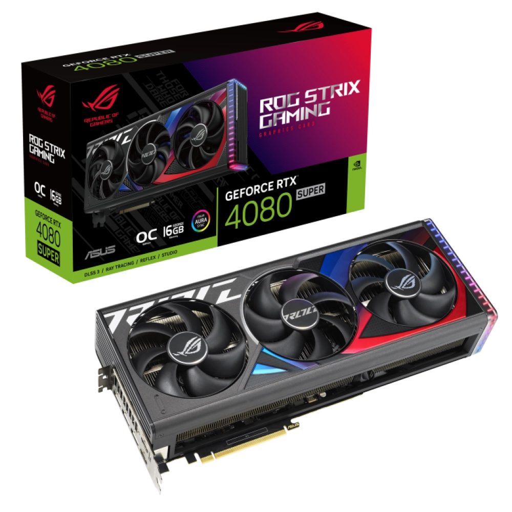 Card màn hình VGA ASUS ROG Strix GeForce RTX 4080 SUPER 16GB GDDR6X OC Edition (ROG-STRIX-RTX4080S-O16G-GAMING)