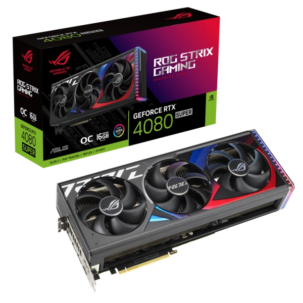 Card màn hình VGA ASUS ROG Strix GeForce RTX 4080 SUPER 16GB GDDR6X OC Edition (ROG-STRIX-RTX4080S-O16G-GAMING)