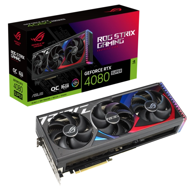 Card màn hình VGA ASUS ROG Strix GeForce RTX 4080 SUPER 16GB GDDR6X OC Edition (ROG-STRIX-RTX4080S-O16G-GAMING)