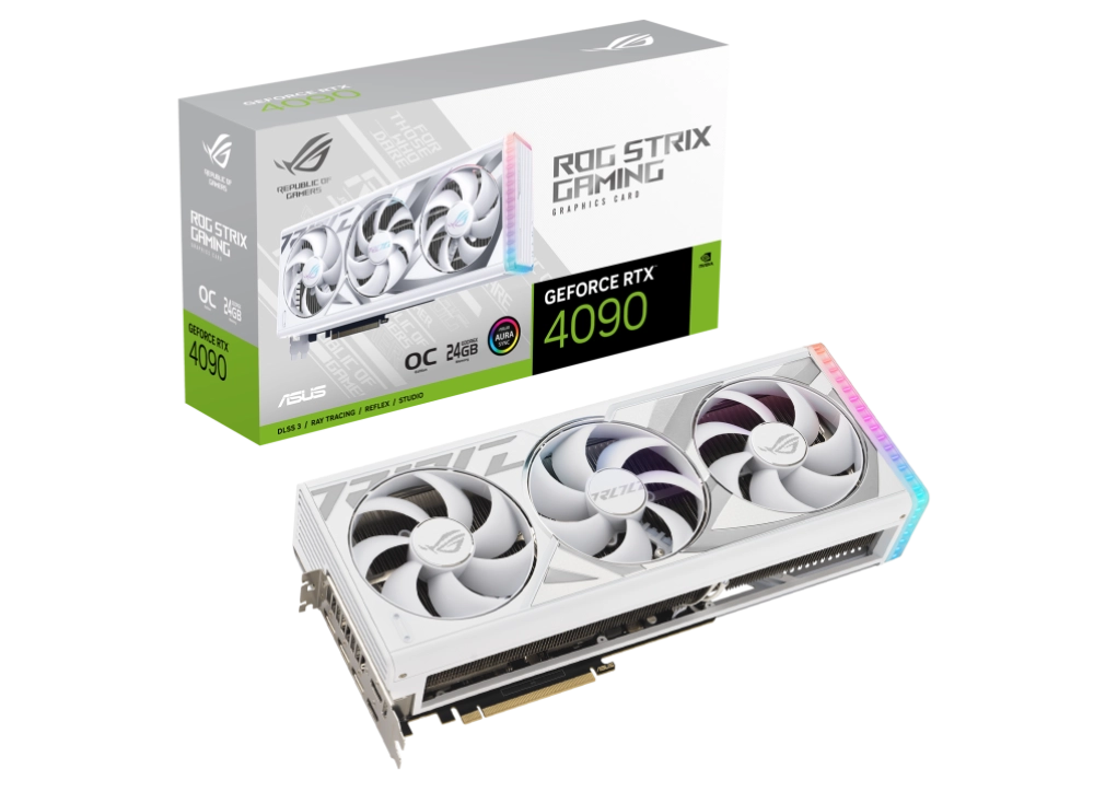 Card màn hình VGA ASUS ROG Strix GeForce RTX 4090 24GB GDDR6X White OC Edition (ROG-STRIX-RTX4090-O24G-WHITE)