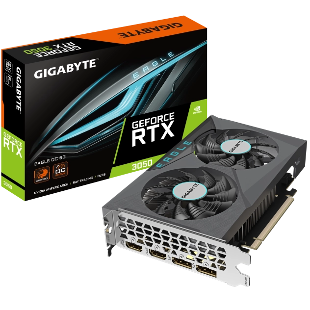 Card màn hình VGA GIGABYTE GeForce RTX 3050 EAGLE OC 6G (GV-N3050EAGLE OC-6GD)