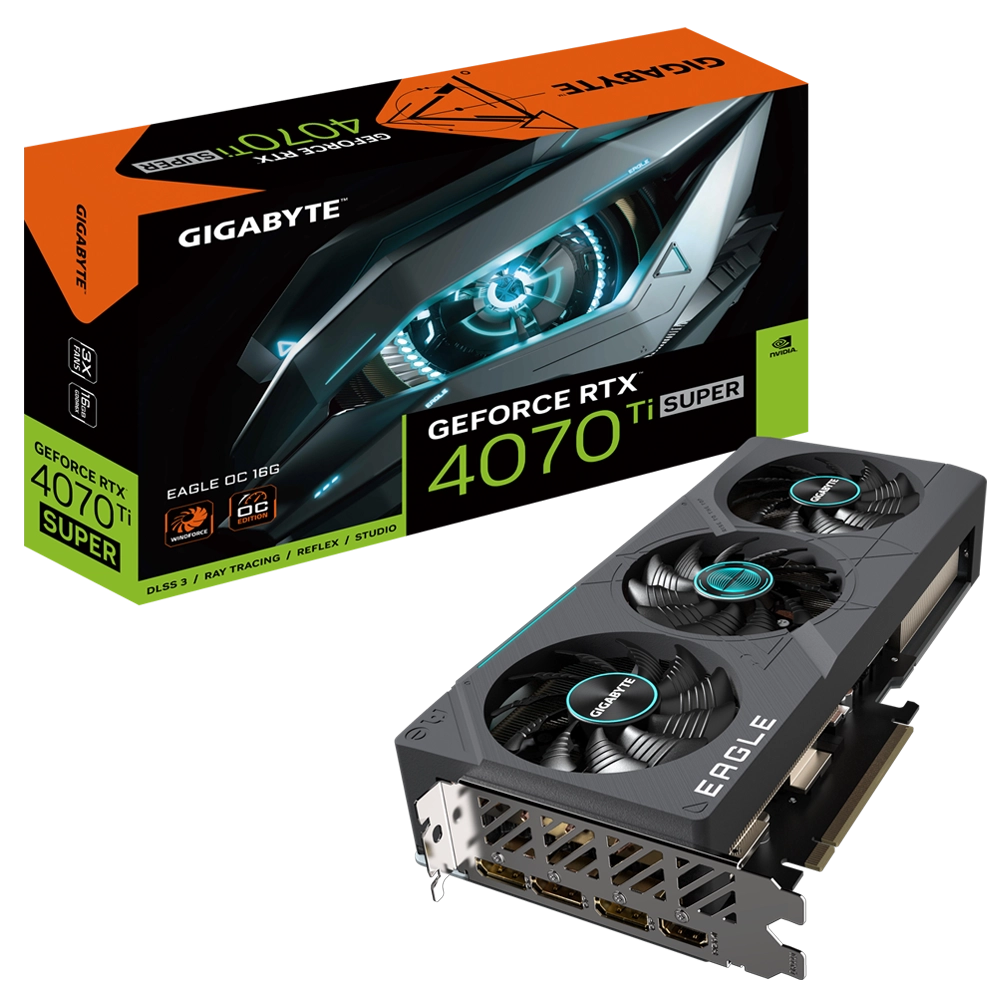 Card màn hình VGA GIGABYTE GeForce RTX 4070 Ti SUPER EAGLE OC 16G (GV-N407TSEAGLE OC-16GD)