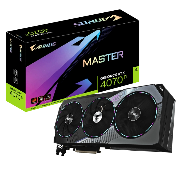 VGA Gigabyte RTX4070TI Aorus Master 12GB 3 Fan (GV-N407TAORUS M-12GD)