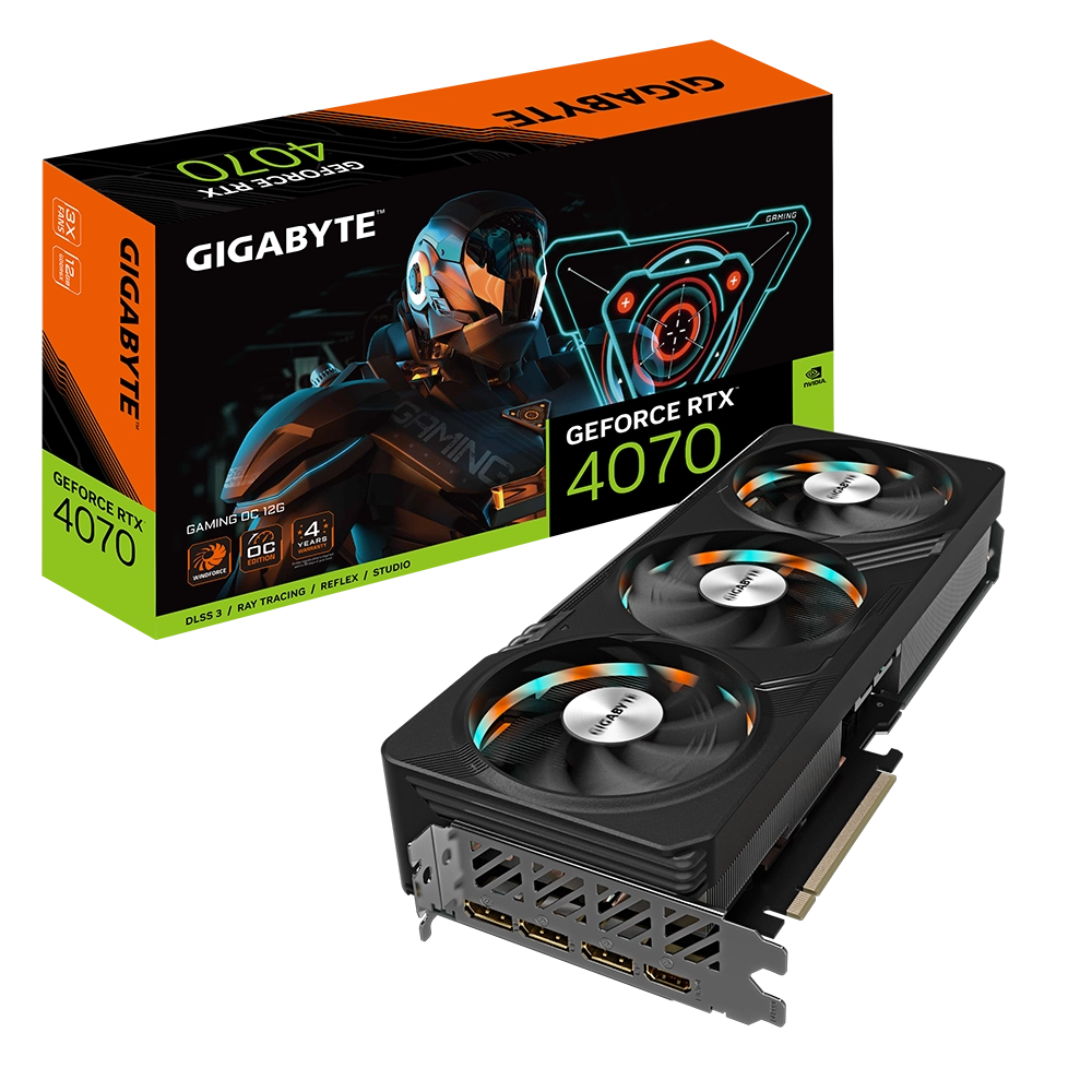 VGA Gigabyte RTX4070 GAMING OC 12GB 3 Fan (GV-N4070GAMING OC-12GD)
