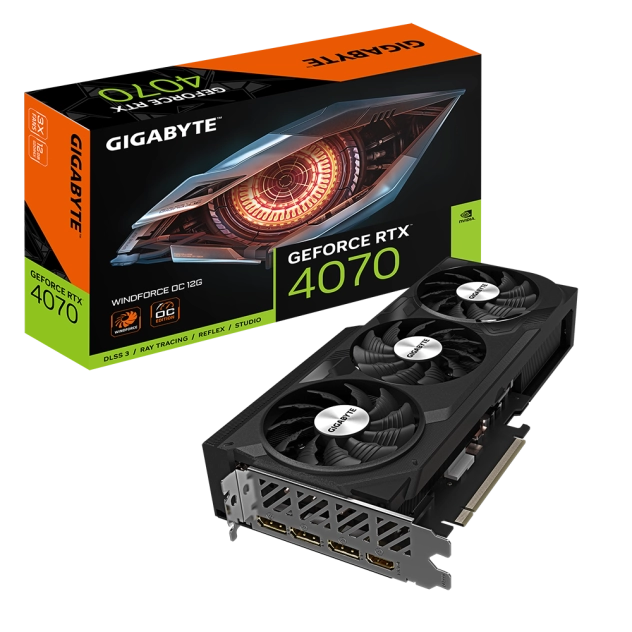 VGA Gigabyte RTX 4070 Windforce OC 12GB (GV-N4070WF3OC-12GD)