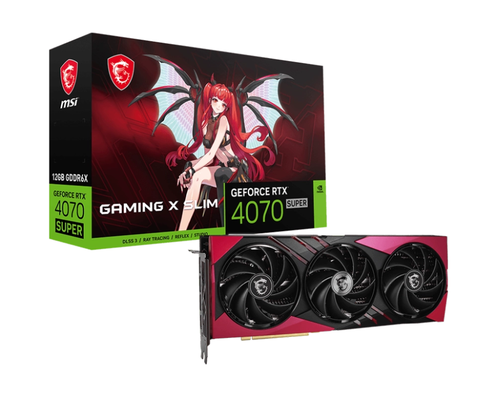 Card màn hình VGA MSI GeForce RTX 4070 Super 12G Gaming X Slim MLG