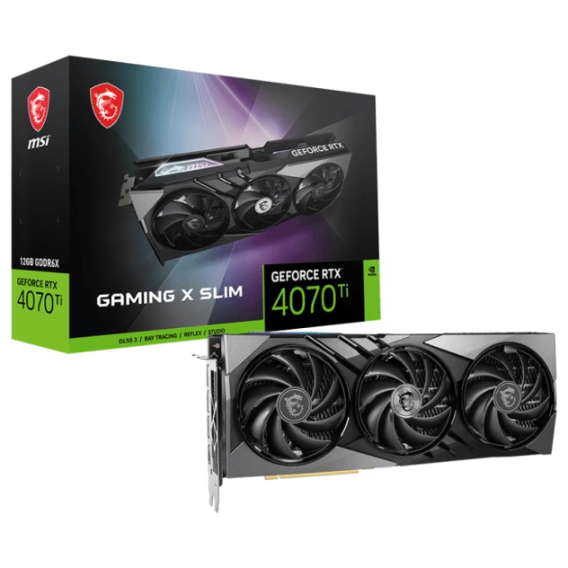 Card màn hình VGA MSI GeForce RTX 4070 Ti Gaming X Slim 12G