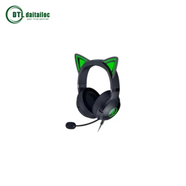 Tai nghe có dây có khung choàng đầu Razer Kraken Kitty V2 - Black