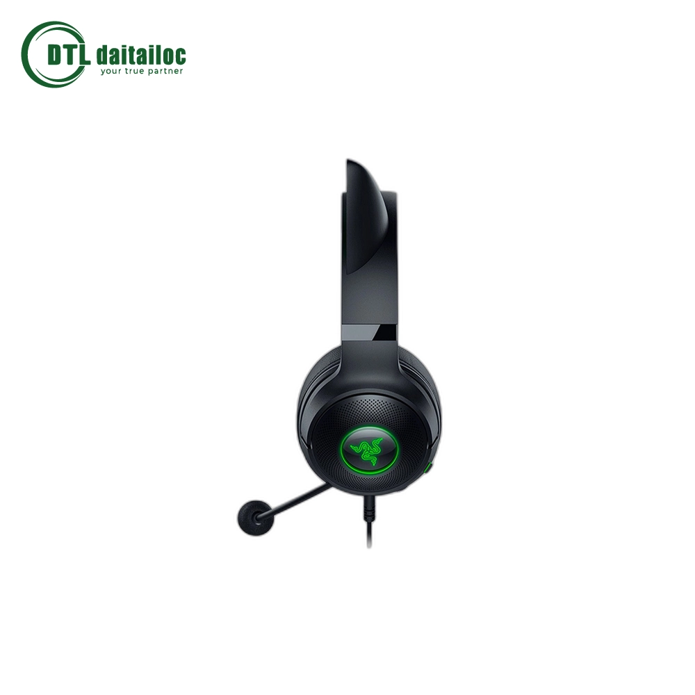 Tai nghe có dây có khung choàng đầu Razer Kraken Kitty V2 - Black
