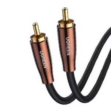 Cáp audio (âm thanh) 2 đầu RCA (bông sen) Coaxial dài 1m (AV155) Ugreen 70684