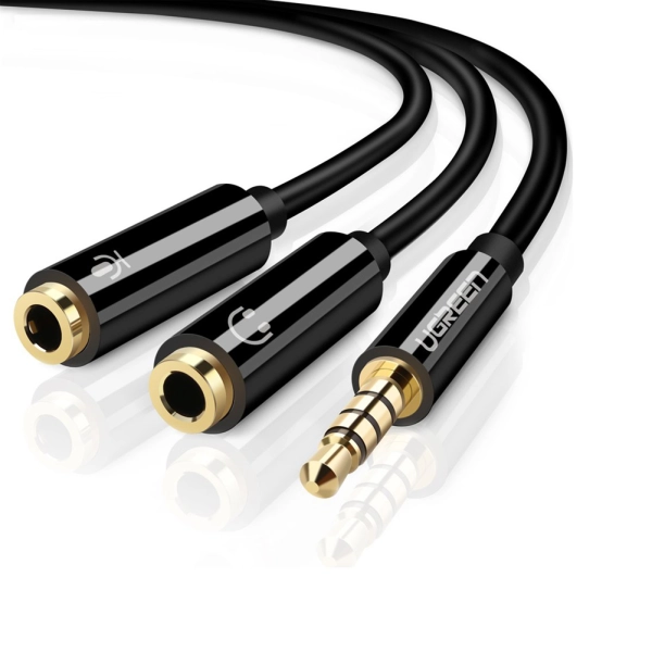 Cáp chia Audio (âm thanh) 3.5mm ra 2 cổng 3.5mm Loa và Mic (AV141) Ugreen 30620