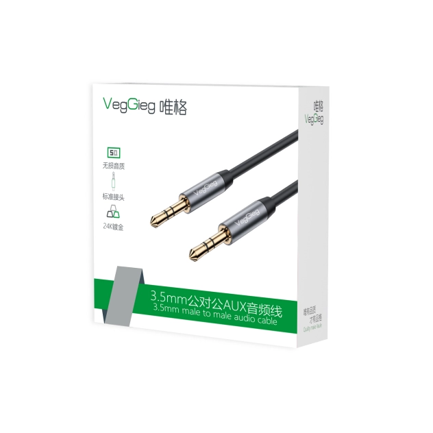 CÁP ÂM THANH 3.5MM RA 2 BÔNG SEN (RCA) DÀI 1.5M - 10M VEGGIEG (1.5M)