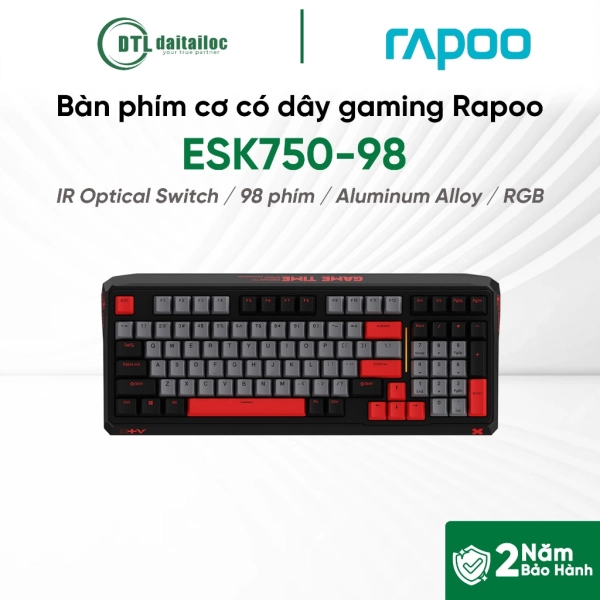 Bàn phím cơ có dây gaming Rapoo ESK750-98