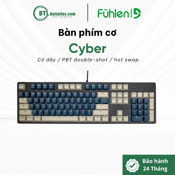 Bàn phím cơ gaming có dây Fuhlen Cyber